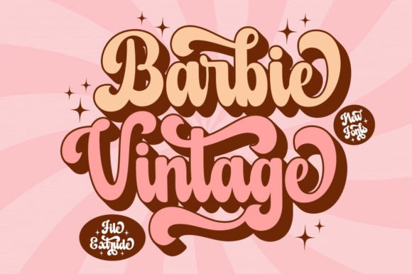 Barbie Vintage Extrude Font