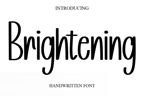 Brightening Font for Elegant and Casual Design