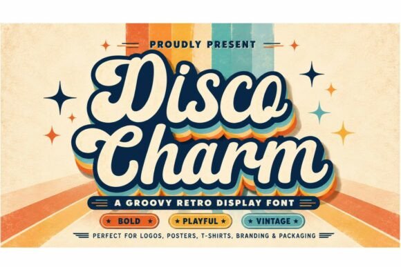 Disco Charm: A Playful Font That Revives the Groovy Spirit of the 70s and 80s