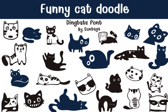 Funny Cat Doodle: A Playful Font Phenomenon for Creatives and Designers