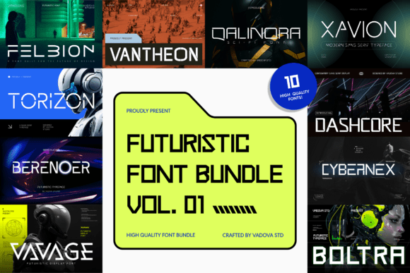 Futuristic Bundle Vol.01: Redefining Typography for the Digital Age