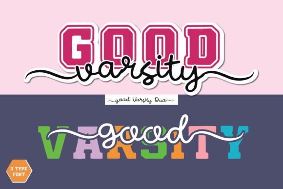 Good Varsity Duo: A Modern Twist on Collegiate Typography