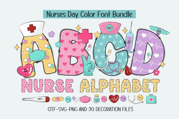 Nurse Alphabet: A Playful Font for Nurse-Themed Creations