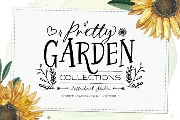 Pretty Garden Font Trio: A Versatile Addition to Your Design Toolkit