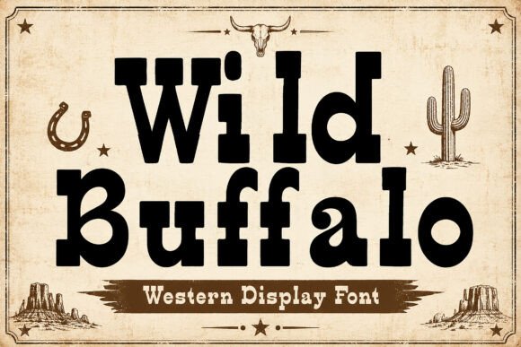 Wild Buffalo Font for Bold Western Designs